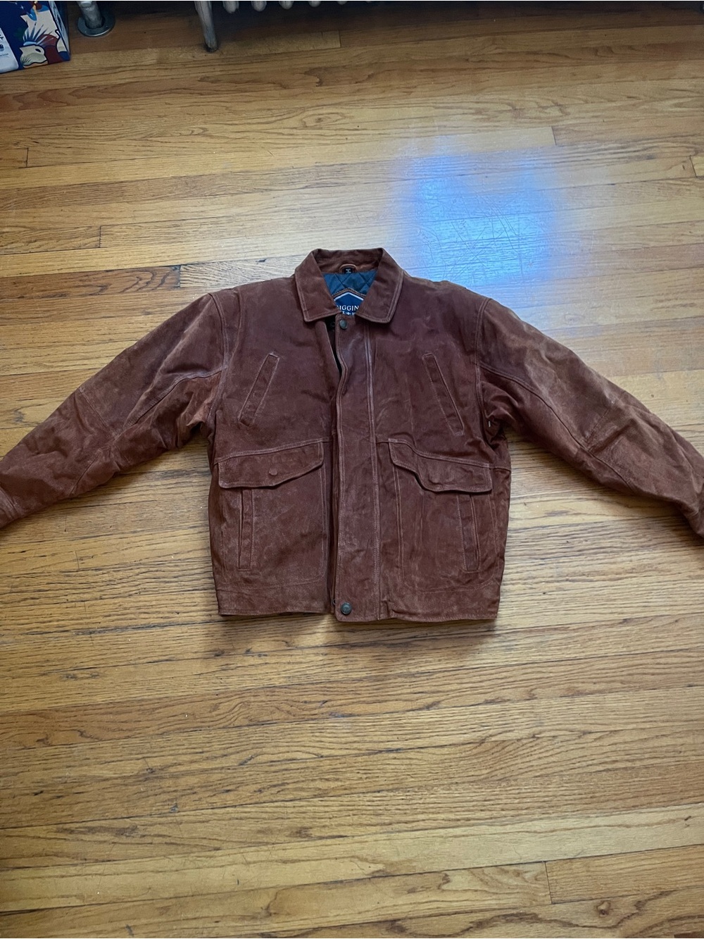 Men's Brown Suede Bomber Jacket